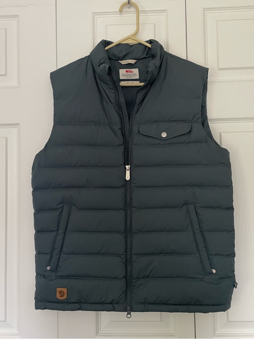 Fjallraven Greenland Down Quilted Puffer Vest in Blue Medium